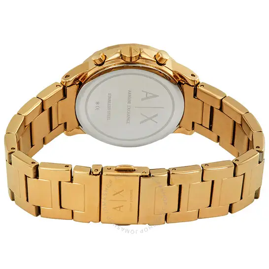 Armani Exchange Smart Chronograph Gold Dial Ladies Watch