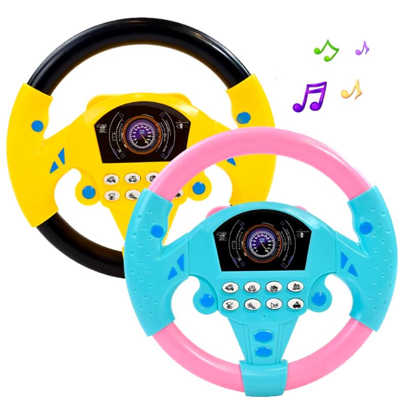 Electric Simulation Steering Wheel Toy with Light & Sound