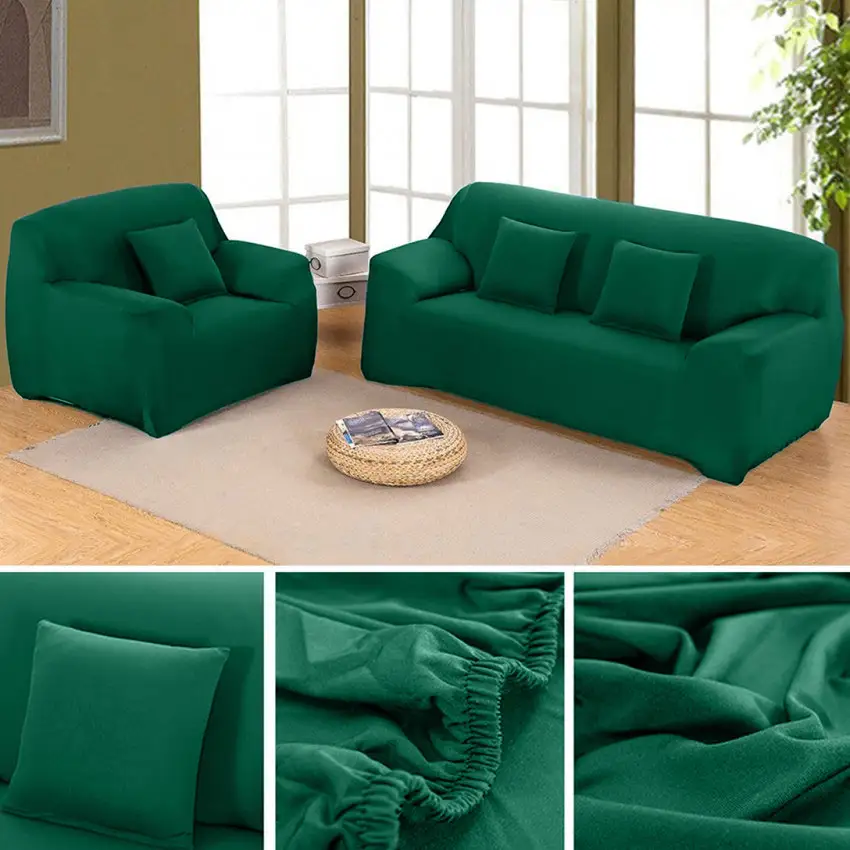 Mongia Sofa Cover 6 Seater (3+2+1) | Stretchable 6 Seater Sofa Covers Set | Elastic Fitted Solid Color Jersey Cover Jumbo Size | Comfortable Couch Cover | Narmo Gudaz