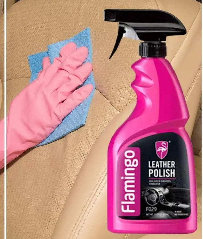 Flamingo Car Leather Polish High Gloss Shine - 500ml