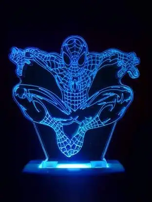 The Spiderman Acrylic 3D Illusion Night Lamp Bedside Table Lamp