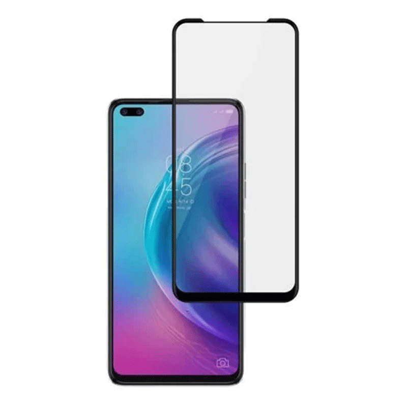 Mofi Premium Tempered Glass for Tecno Camon 16 Pro Full Coverage Screen Protectors 2.5D 9H–Black