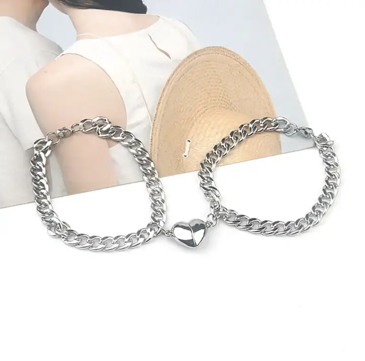 Trendy Couple Broken Heart Shape Bracelet