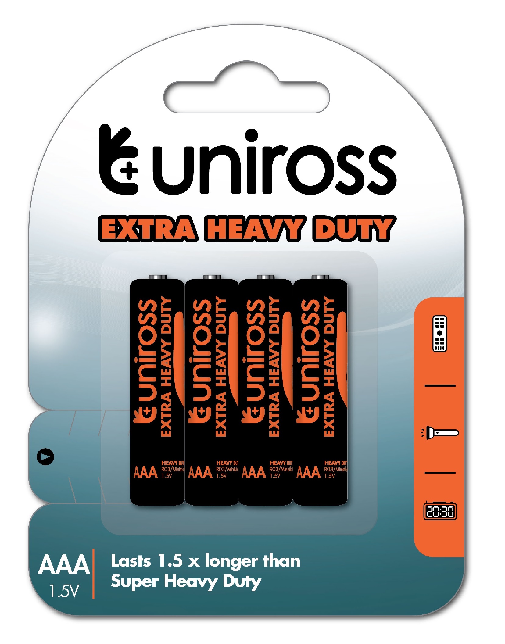 Uniross Original "AAA" Size Extra Heavy Duty  Battery Cell ( 4 Pcs )