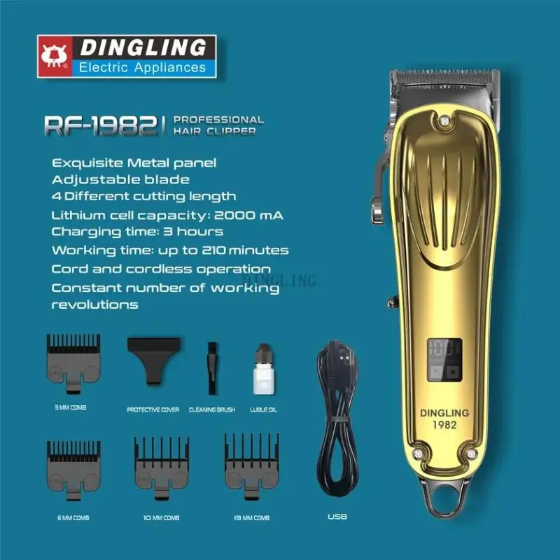 Dingling RF-1982 Professional LCD Hair Clipper