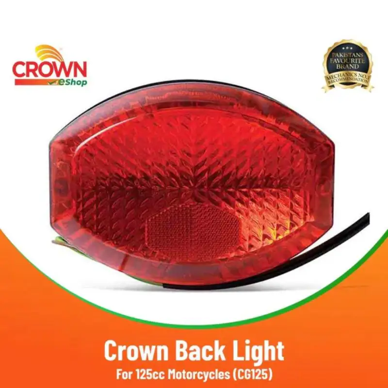 Crown Back Light Complete for 125cc Motorcycles