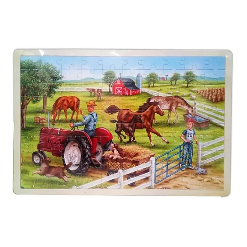 Big Farm Puzzle Wooden Jigsaw Puzzle - 18 inches