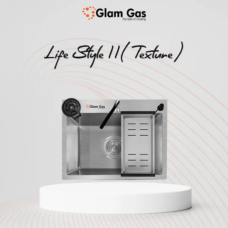 Glam Gas LifeStyle 11 Texture Built In Sink