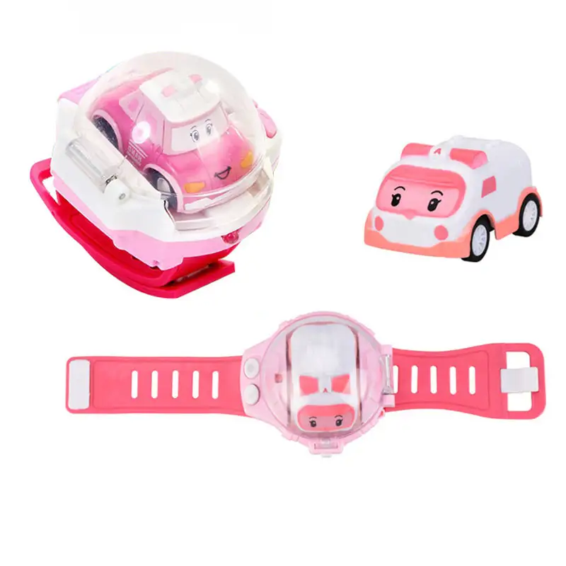 Remote Controlled Mini Ambulance Car Smart Watch for Girls - Amber Pink