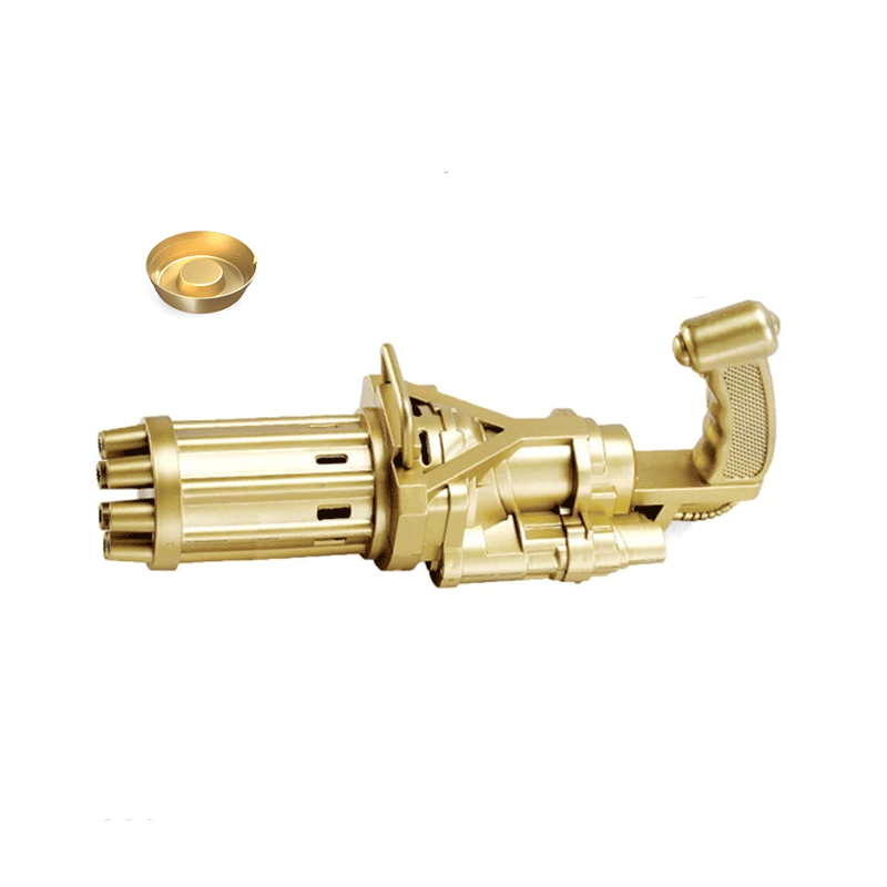 Bubble Gun for Kids Automatic Bubbles Toys Summer Soap Water Bubble Machine Plastic Electric Golden