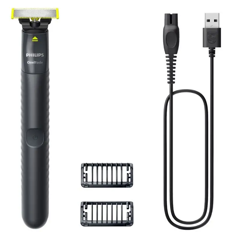 Philips QP1424/10 One Blade Face Trimmer 1 and 3 mm 2 Click On Stubble Combs With Official Warranty