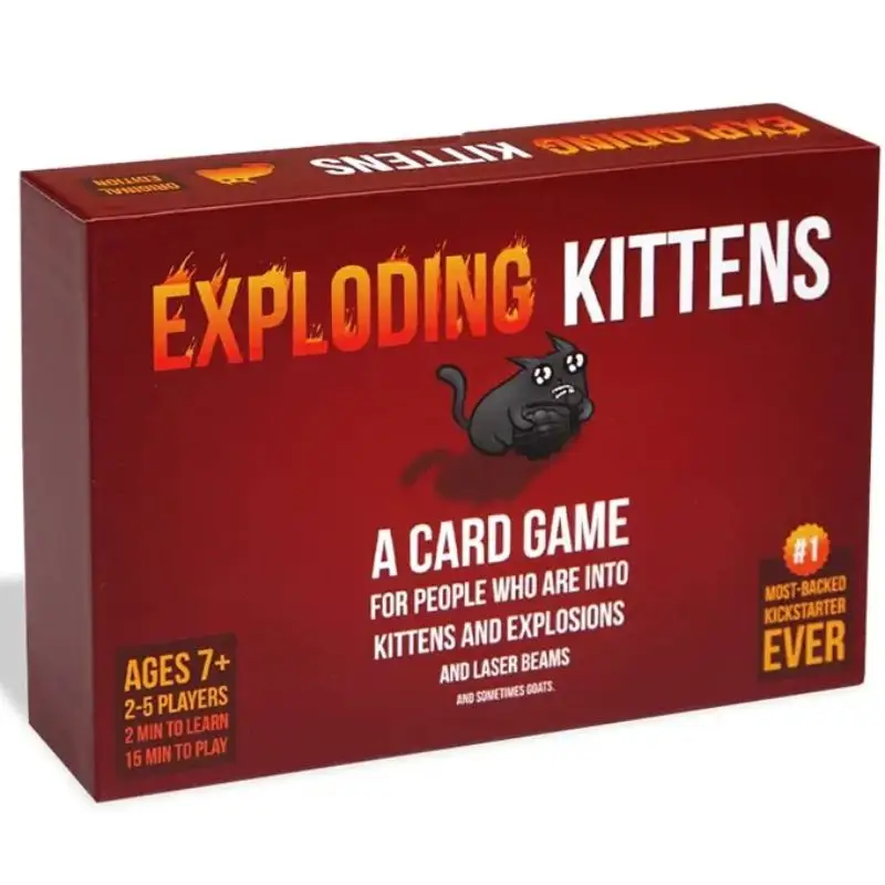 Exploding Kittens LLC - A Russian Roulette CardGame, Easy Family-Friendly Party Games - Games for Adults, Teens &amp; Kids - 2-5 Players
