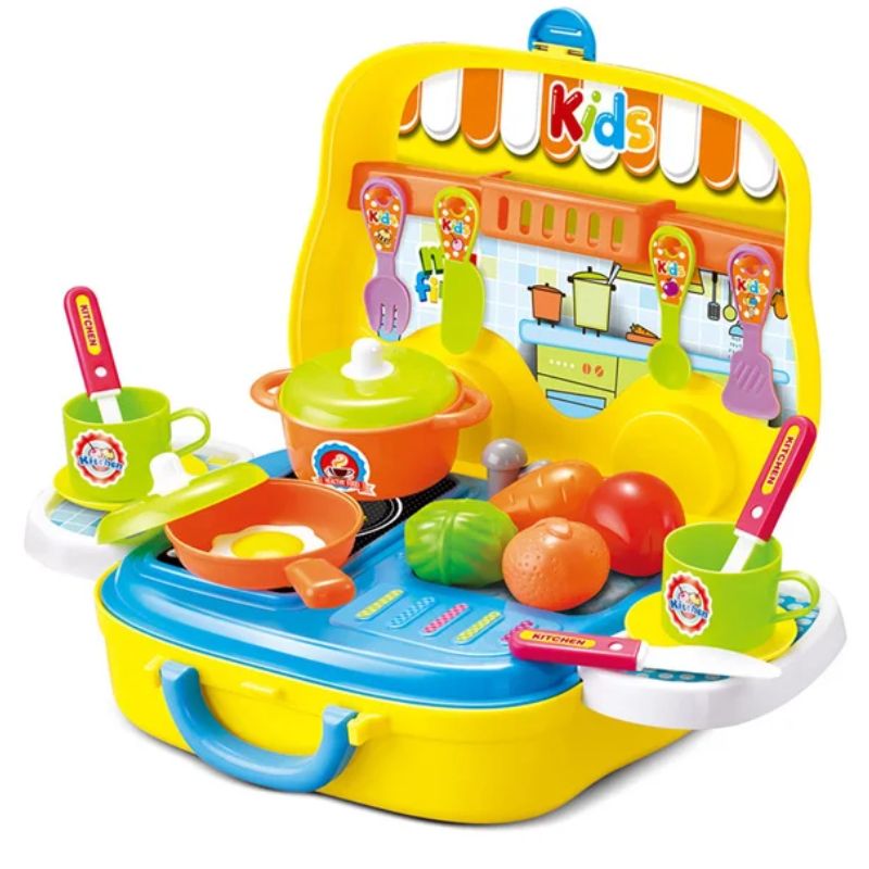 Cooking Chef Kitchen Pretend Play Set Briefcase – Yellow