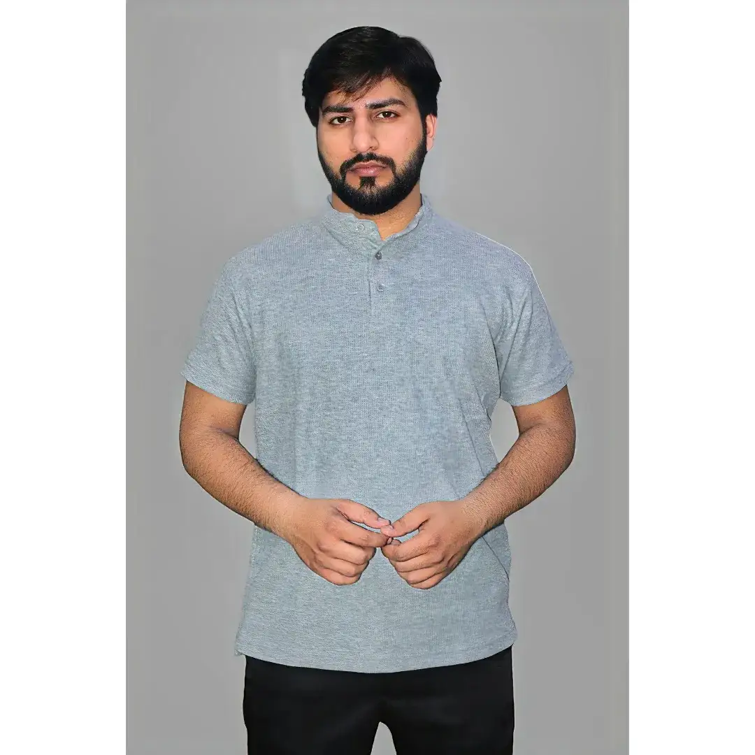 Gambluss Thermal Stripper Henley  POLO - Grey