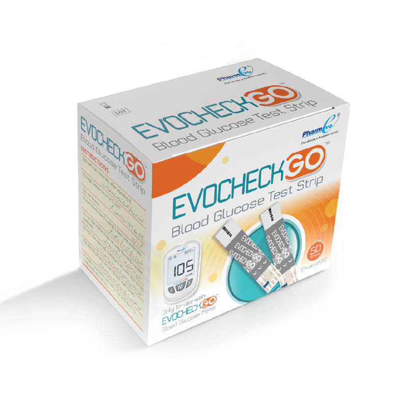 Evocheck Go Blood Glucose Strips 50 Tests