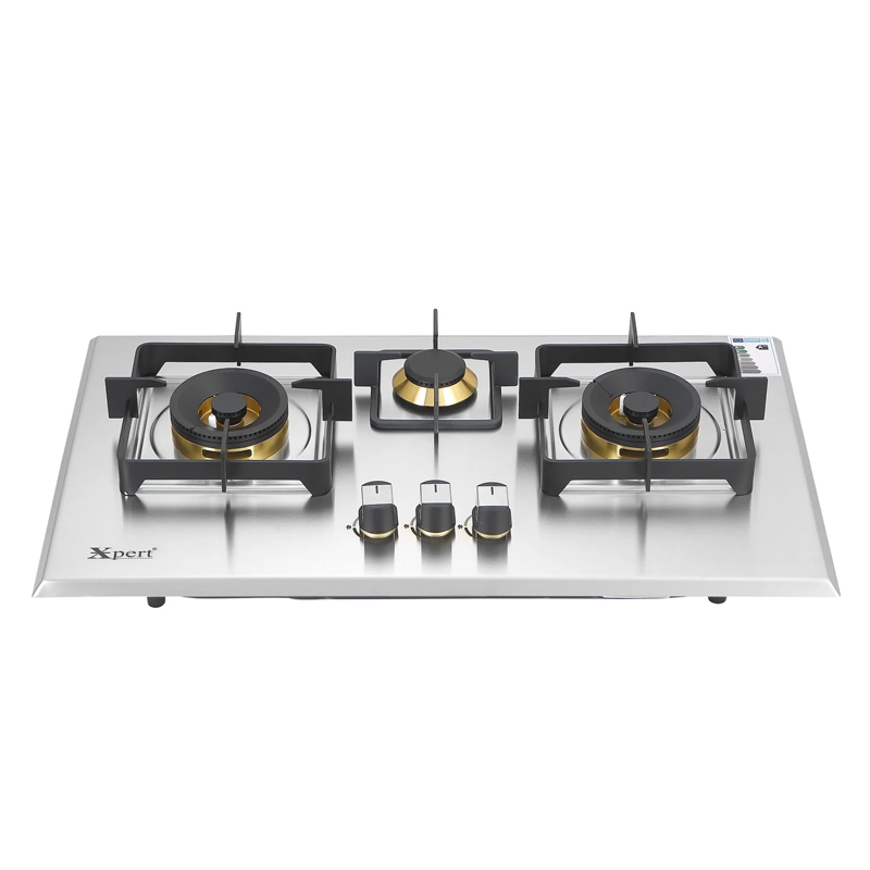 Xpert XST-3(117) Full Brass 3 Burner Steel Hob With Official Warranty