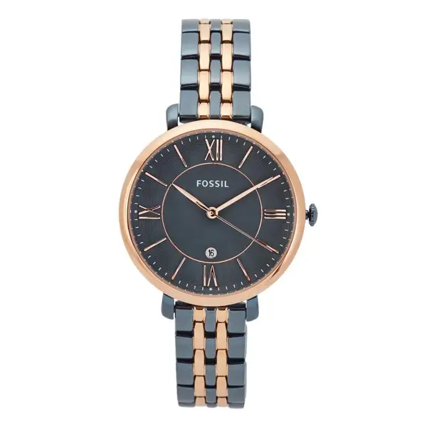 Fossil Jacqueline Two-tone Stainless Steel Blue Dial Quartz Watch For Ladies – ES4321
