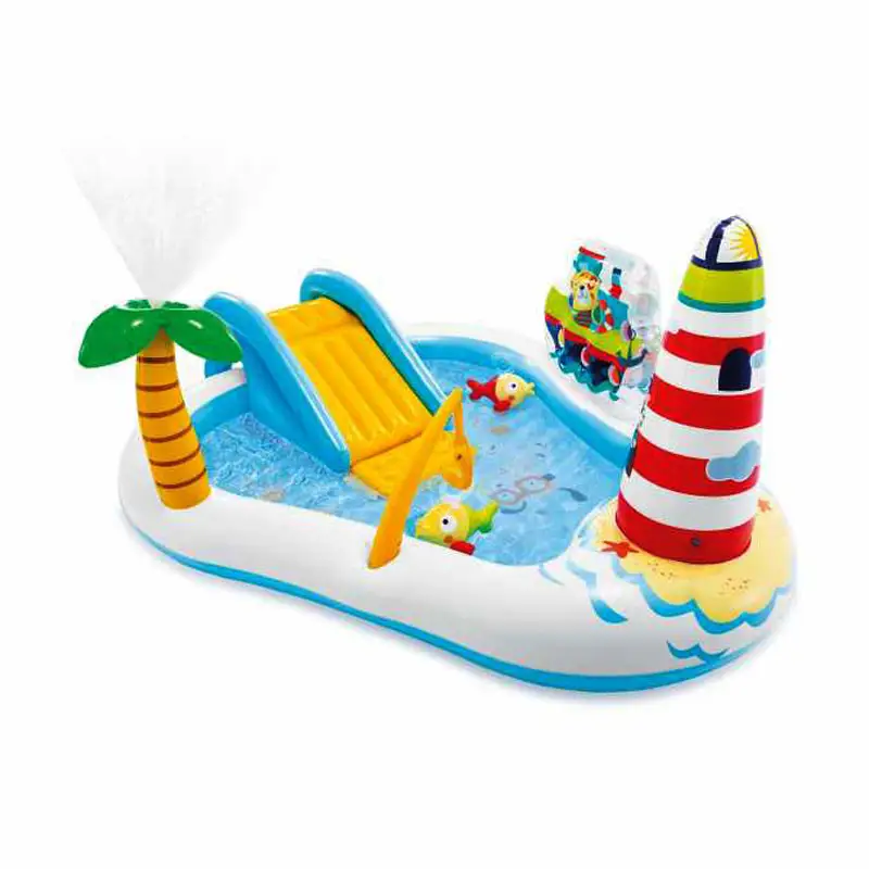Intex - Fishing Fun Play Center Inflatable Kiddie Pool (7 ft long) - 57162