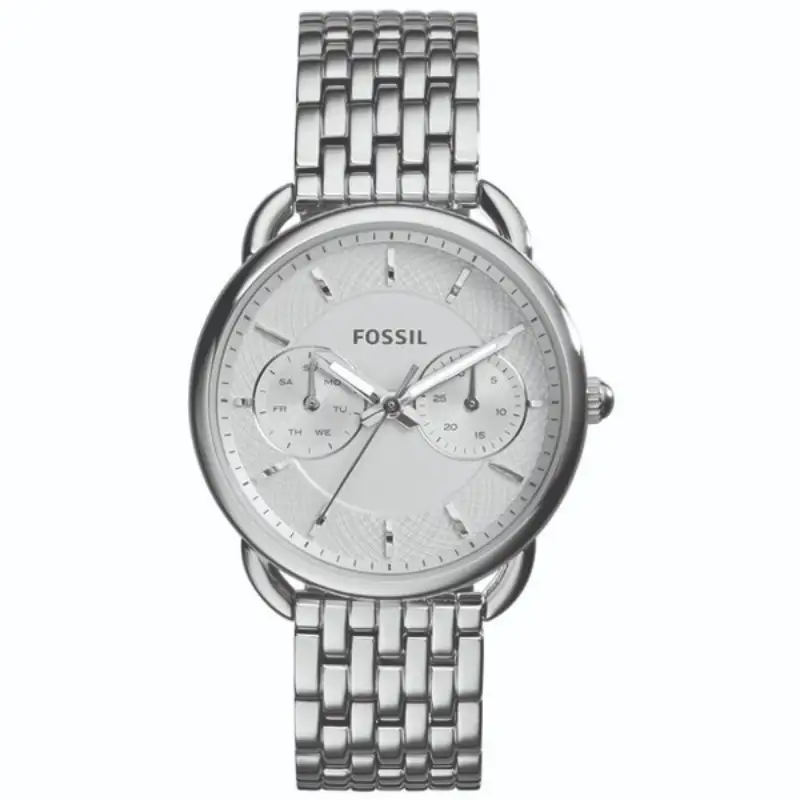 Fossil Silver Stainless Steel Silver Dial Watch For Ladies - ES3712