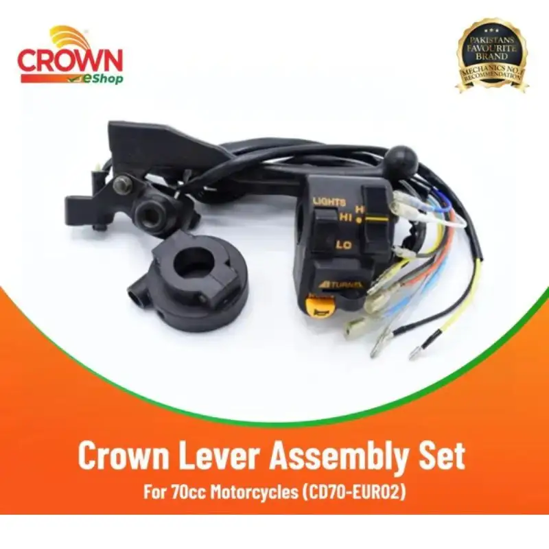 Crown Lever Assembly Set Black (2010 Model) for 70cc Motorcycles (CD70-EURO2)