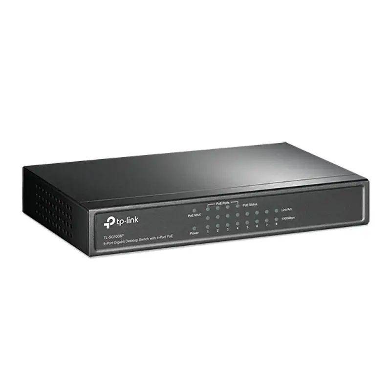 TP-LINK TL-SG1008P Gigabit Desktop Switch with 8 ports of which 4 with PoE