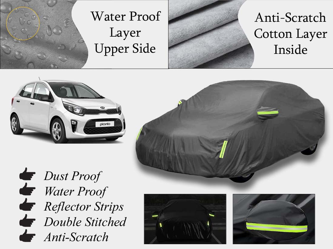 Kia Picanto Top Cover | Grey | Anti-Scratch | Double Layer | Heat Proof | Water Proof