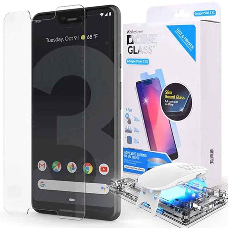 Whitestone Dome Google Pixel 3 XL Glass Tempered Glass Screen protector with UV