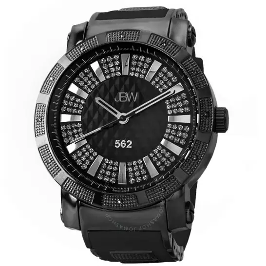 JBW 562 Diamond Black Dial Black Ion-plated Stainless Steel Men's Watch