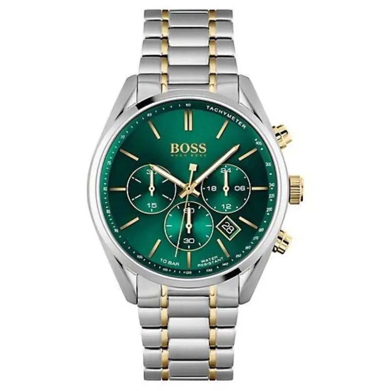 Hugo Boss Men’s Quartz Stainless Steel Green Dial 44mm Watch 1513878
