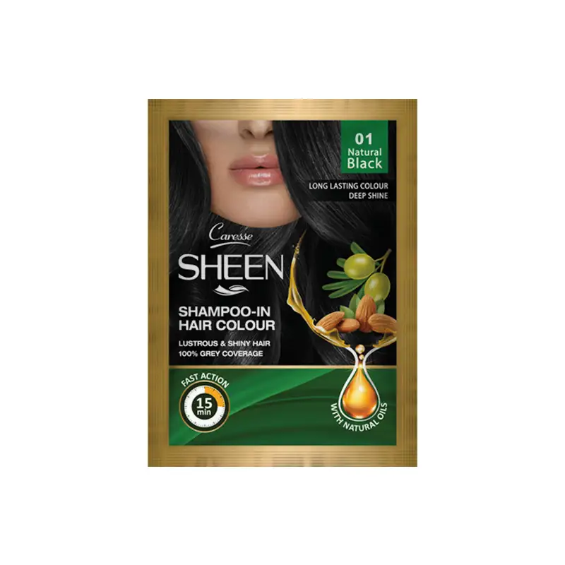 SHEEN SHAMPOO-IN HAIR COLOUR - NATURAL BLACK 01