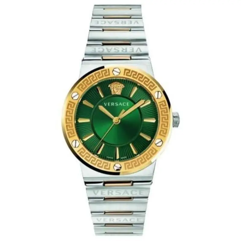 Versace Women’s Quartz Swiss Made Two-tone Stainless Steel Green Dial 38mm Watch VEVH00720