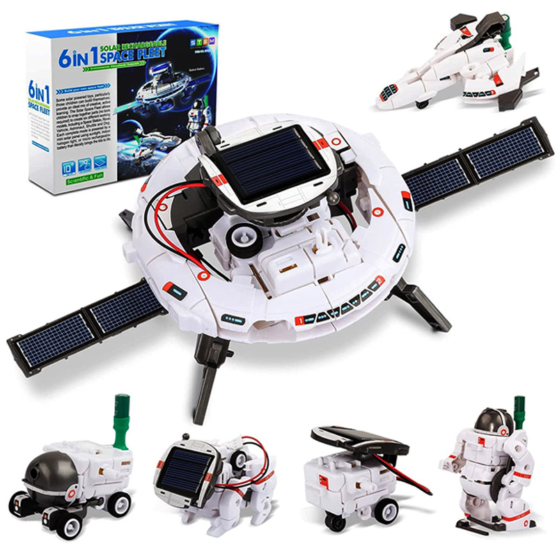 6 in 1 Solar Space Fleet - Solar Robot For Kids