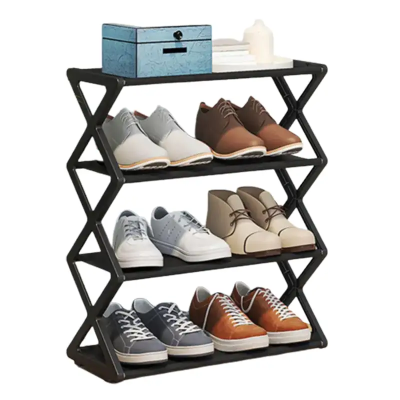 Adjustable Double Layer X-Shaped Shoe Rack