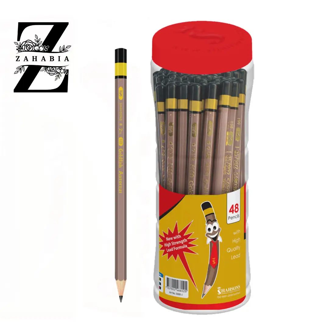 Goldfish Pencil - Lead Pencil - School Stationery - Office Stationery - Kids Pencil - 48 Pencil Jar - Picasso Brown Pencil Lead Pencil Hb-21/2 5000
