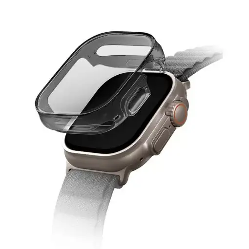 Uniq Garde Hybrid Watch Ultra Case with Screen Protection 49mm – Smoked (Tinted Grey)