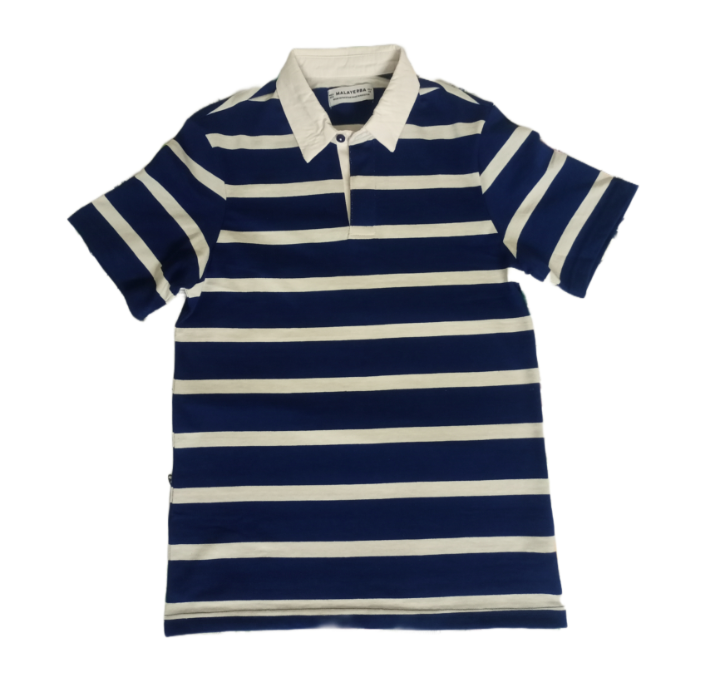 Stripe Navy Blue Polo Shirt
