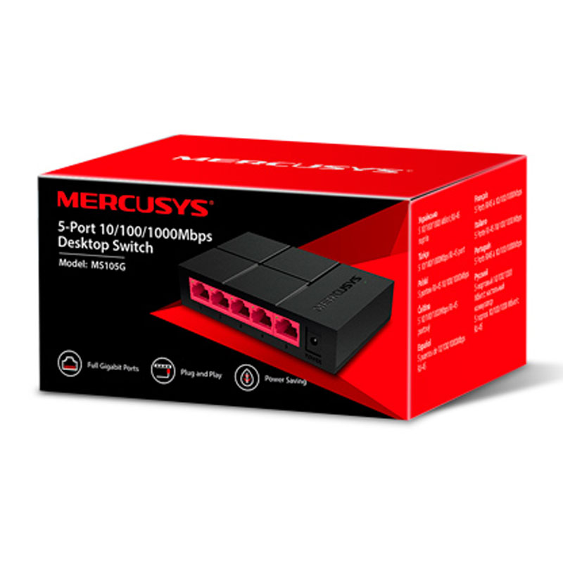 Mercusys MS105G 5-Port 10/100/1,000 Mbps Desktop Switch