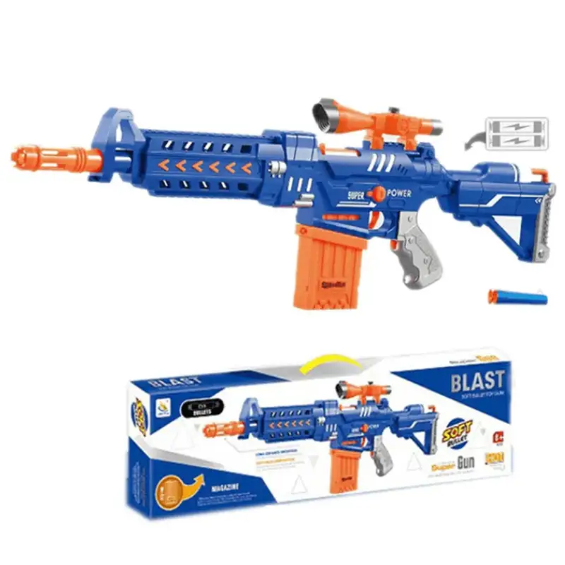 M16 Blaster Electric Nerf Machine Battery Operated Semi Auto Nerf Toy Gun With 20 Pcs Soft Darts
