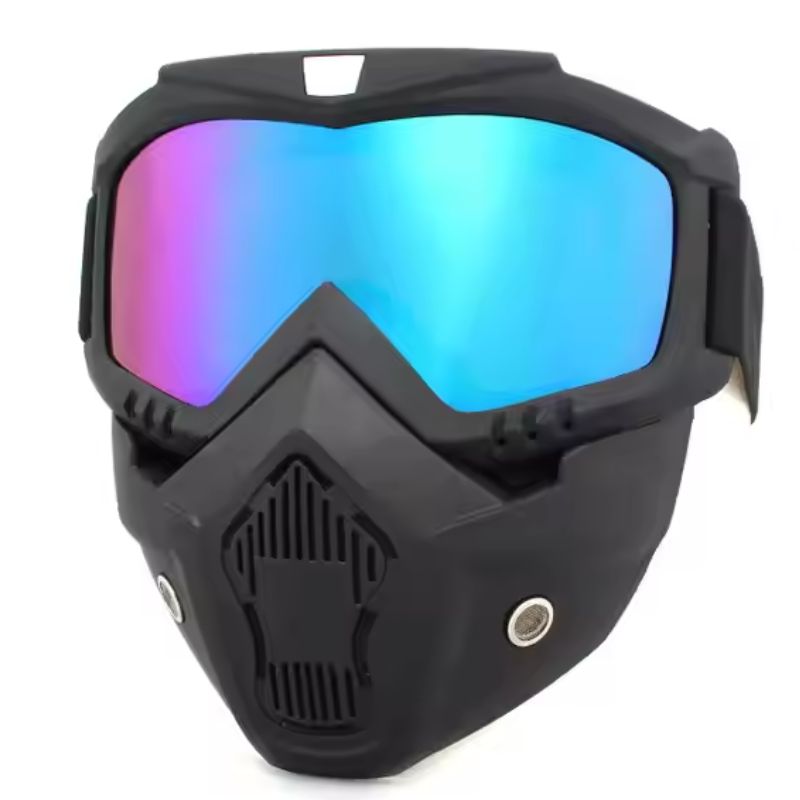 Set of Mask And Goggles For Motorbikes Riding full Face Mask Shield