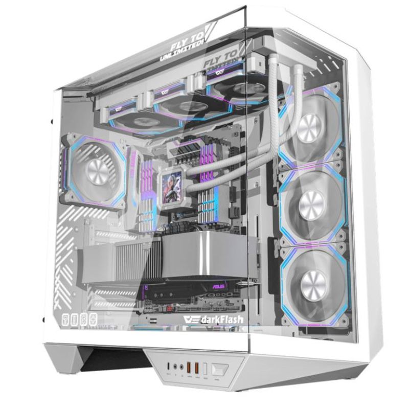 DarkFlash Dy470 White Gaming Case
