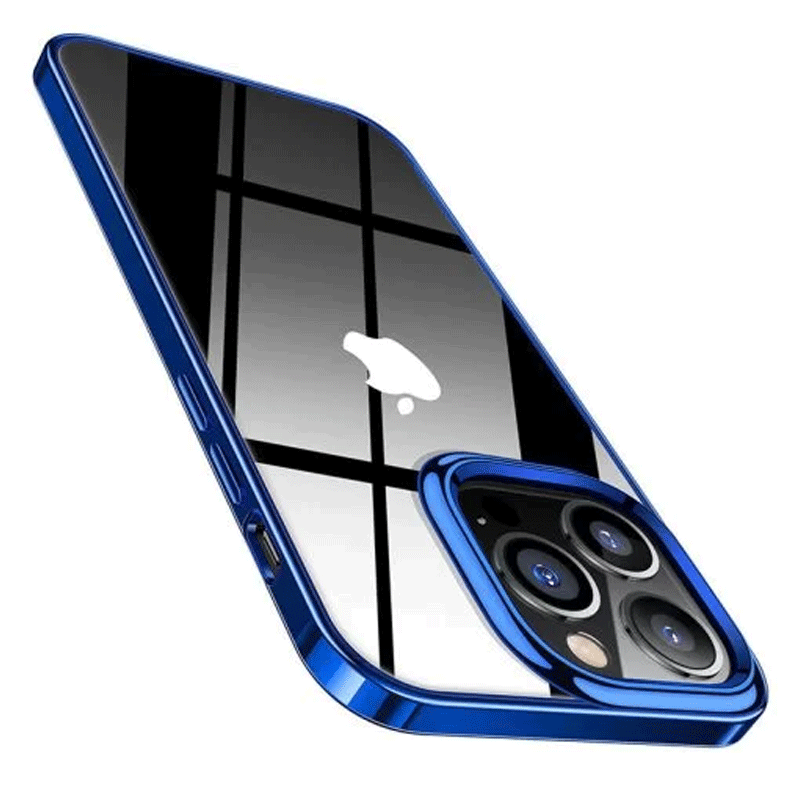 Torras Crystal Clear Series Phone Case for iPhone 13 Pro Max –  Blue – X001EEO7A3