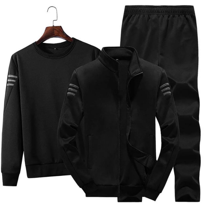 Men's 3 Pcs Strip Track Suits Set