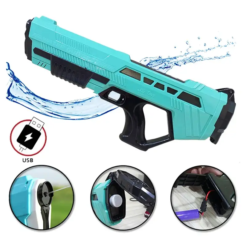 Automatic Electric Rechargeable Water Toygun For Kids - Size Approx. 21 Inches - Multicolor
