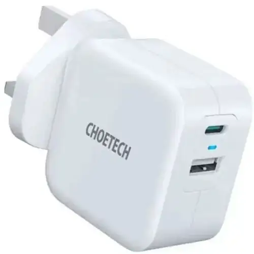 CHOETECH 38W PD Dual Ports Fast Charger With Official Warranty