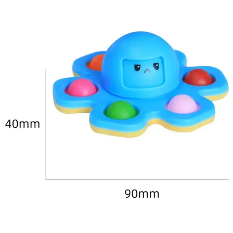 Face Changing Octopus Bubble Pop It Fidget Spinner Toy - Red Face Changing Octopus Bubble Pop It Fidget Spinner Toy - Red
