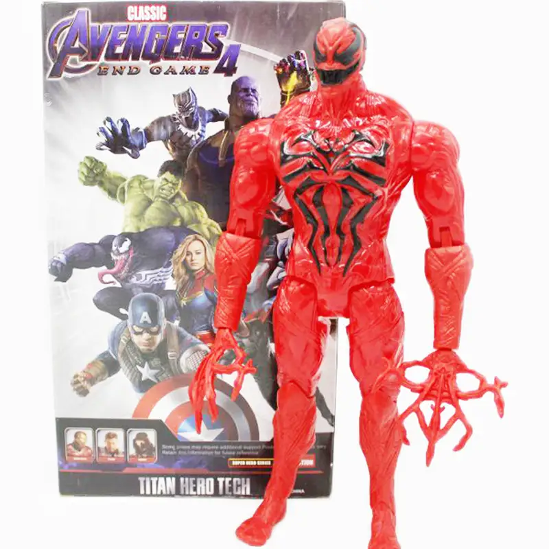 Spiderman End Game Venom Red Action Figure - 11 Inches