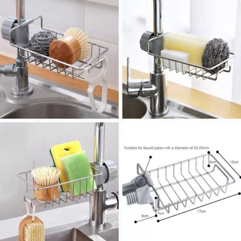 Stainless Steel Sink Rack , Sponger Holder