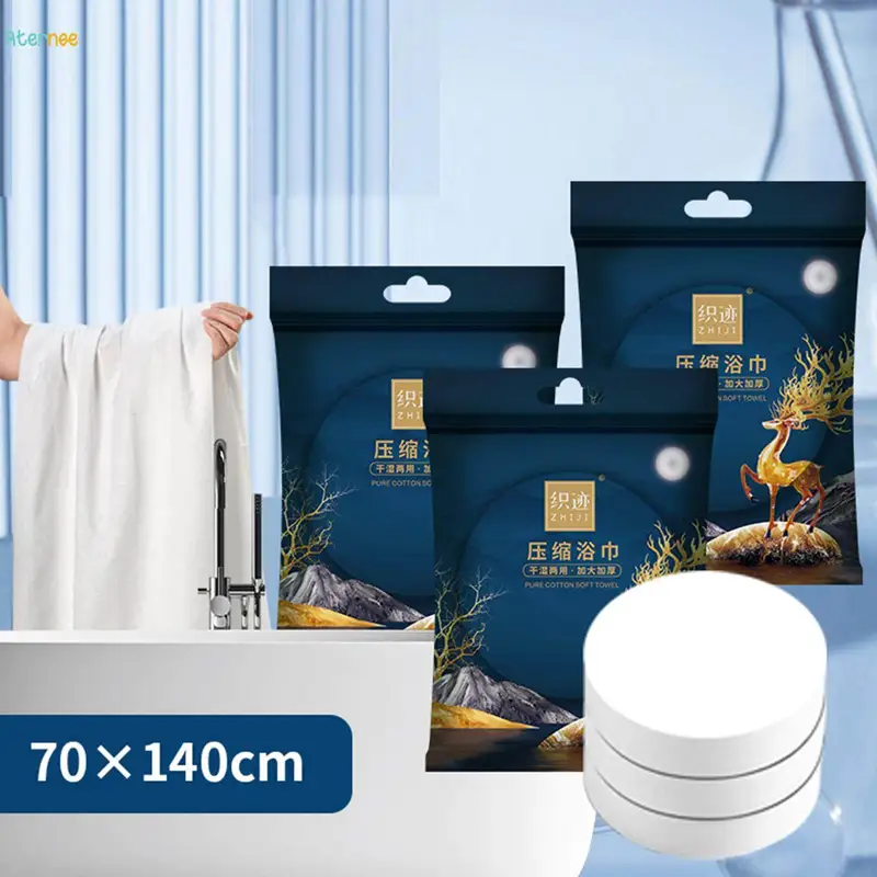Compressed Bath Towel Large