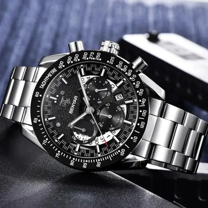 Benyar Date Chronograph Edition In Chain