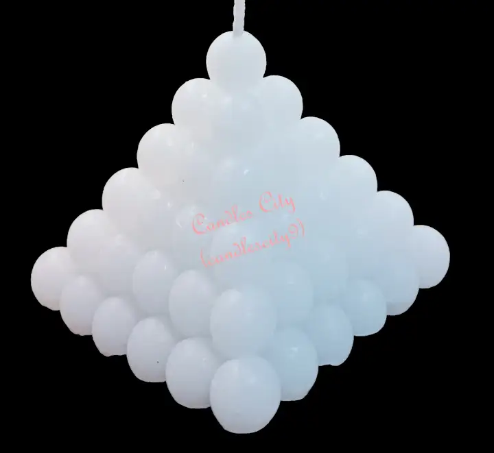 CANDLES CITY - SET OF 2 PYRAMID BUBBLE CANDLES/ MEDITATION CANDLES